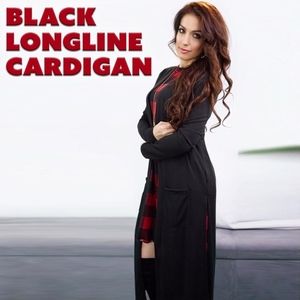 Black Longline Cardigan